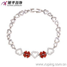 72803 Mode élégant en forme de coeur CZ diamant imitation bijoux Bracelet pour les femmes